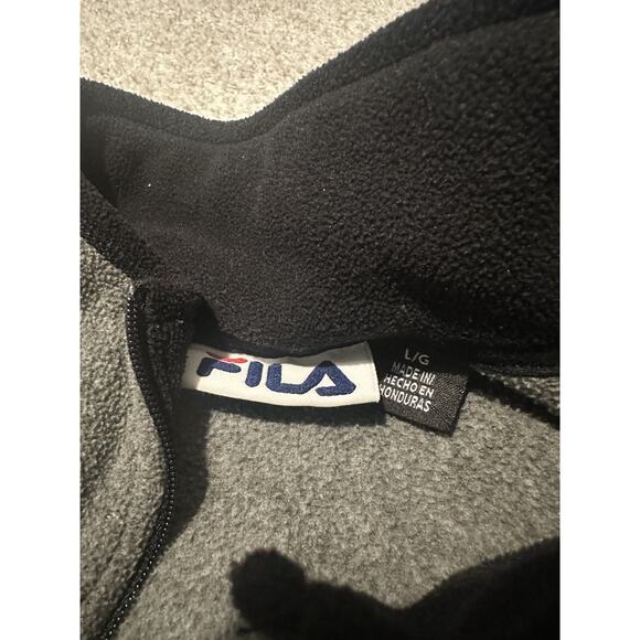 Fila Polartec Fleece Quarter Zip Pullover Gray Men’s Large - Picture 2 of 8